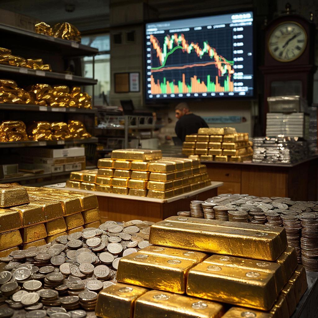 Золото и серебро потеряли в цене из-за праздников