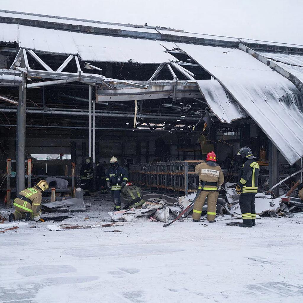 Крыша склада «Магнит» не выдержала снегопада